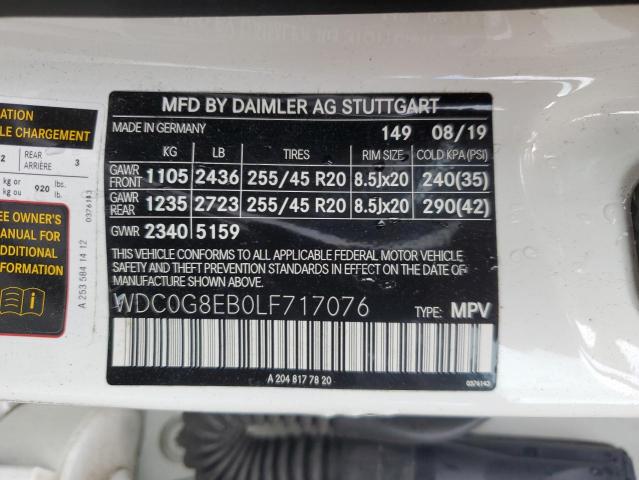 2020 MERCEDES-BENZ GLC 300 4M - WDC0G8EB0LF717076