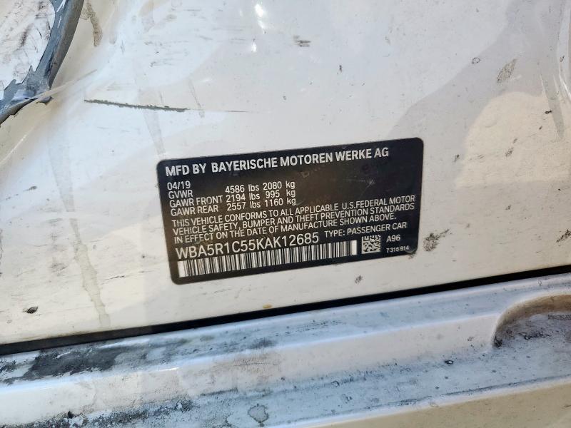 2019 BMW 330I - WBA5R1C55KAK12685