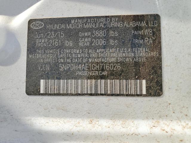2016 HYUNDAI ELANTRA SE - 5NPDH4AE1GH716026