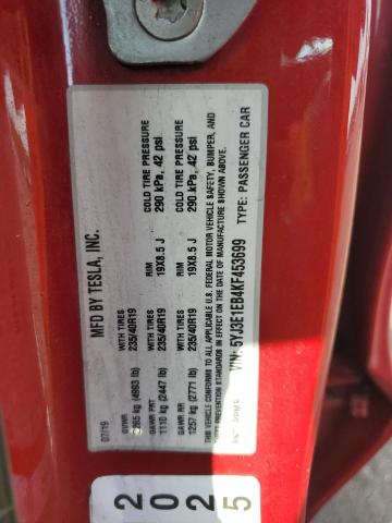 2019 TESLA MODEL 3 - 5YJ3E1EB4KF453699