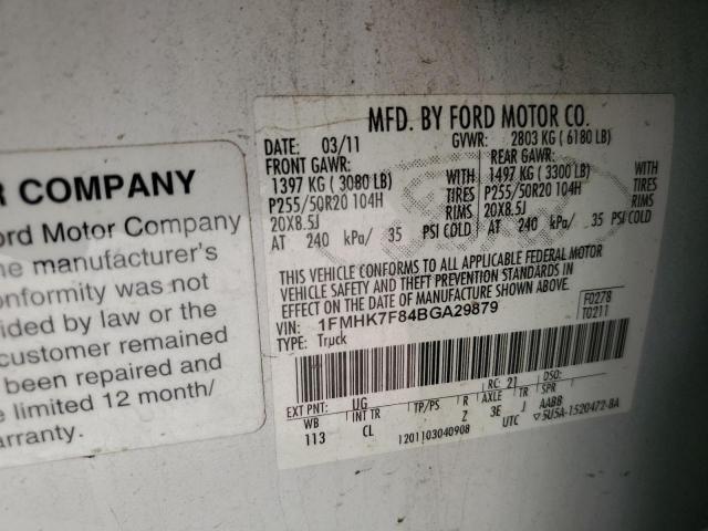 2011 FORD EXPLORER L - 1FMHK7F84BGA29879