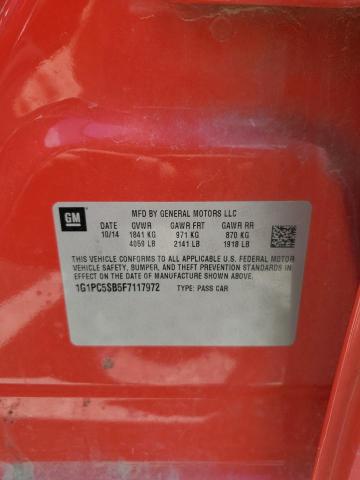 2015 CHEVROLET CRUZE LT 1G1PC5SB5F7117972