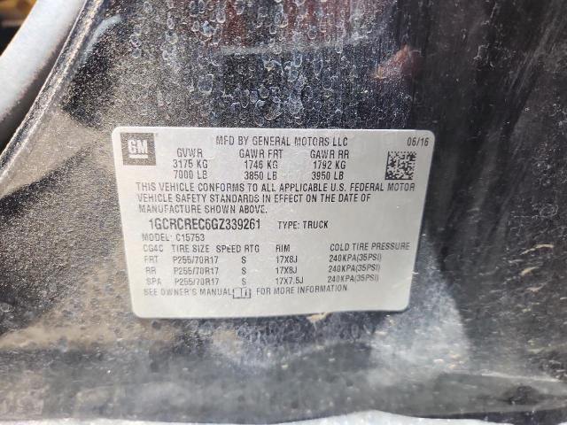 2016 CHEVROLET SILVERADO - 1GCRCREC6GZ339261