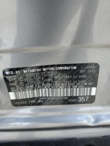 2019 MITSUBISHI OUTLANDER - JA4AP3AU6KU003168