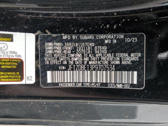 2023 SUBARU BRZ LIMITE JF1ZDBE13P9707534