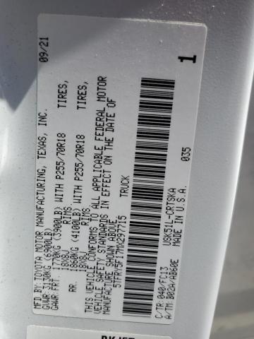 2021 TOYOTA TUNDRA DOU - 5TFRY5F17MX297715