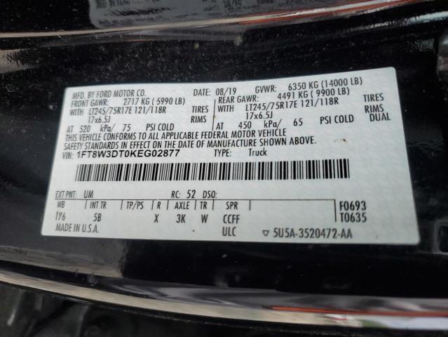 2019 FORD 1100 1FT8W3DT0KEG02877