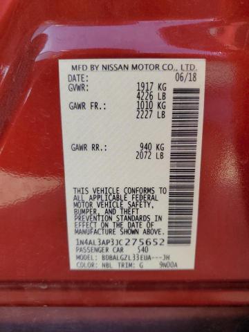 2018 NISSAN ALTIMA 2.5 - 1N4AL3AP3JC275652