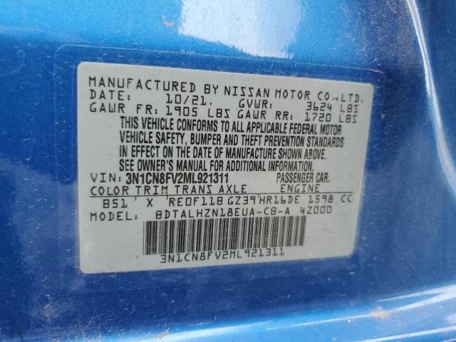 2021 NISSAN VERSA SR - 3N1CN8FV2ML921311