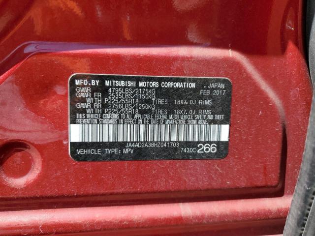 2017 MITSUBISHI OUTLANDER - JA4AD2A38HZ041703