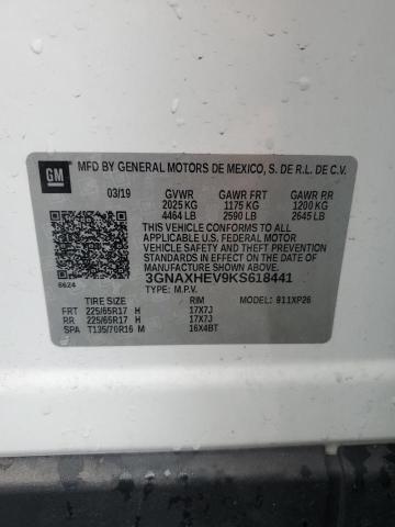 2019 CHEVROLET EQUINOX LS - 3GNAXHEV9KS618441