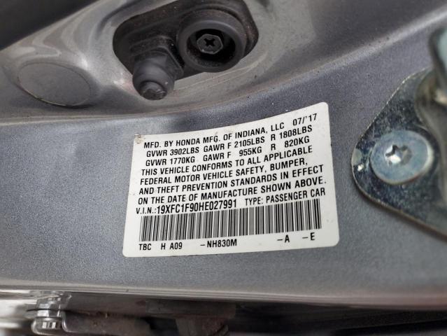 19XFC1F90HE027991 2017 HONDA CIVIC