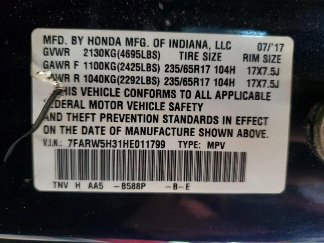 2017 HONDA CR-V LX - 7FARW5H31HE011799