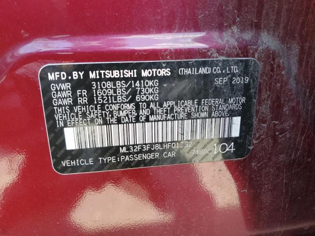 2020 MITSUBISHI MIRAGE G4 - ML32F3FJ8LHF01352