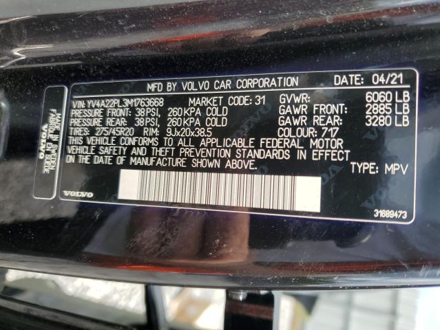 2021 VOLVO XC90 T6 IN YV4A22PL3M1763668