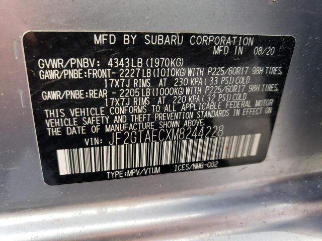 2021 SUBARU CROSSTREK - JF2GTAECXM8244228