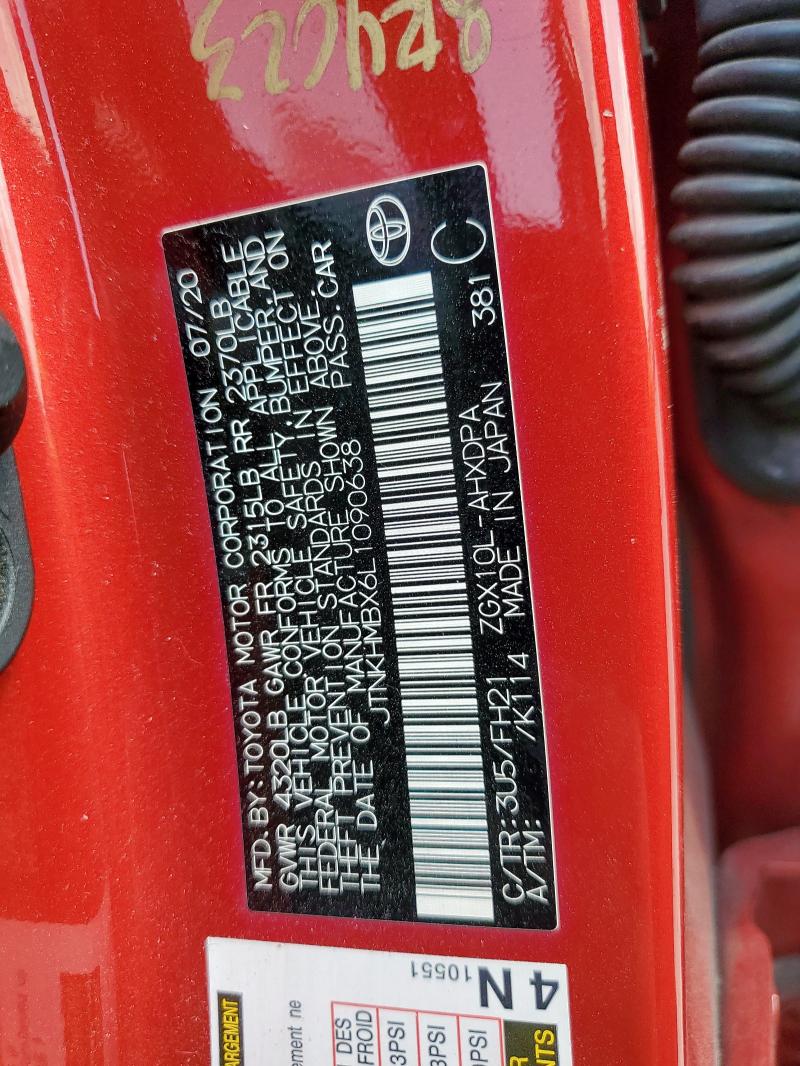 2020 TOYOTA C-HR XLE - JTNKHMBX6L1090638