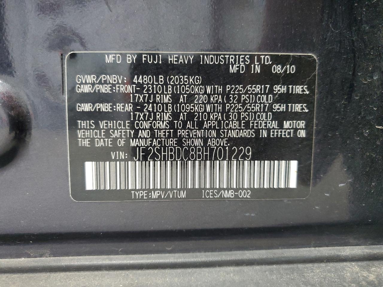 SUBARU FORESTER 2.5X PREMIUM