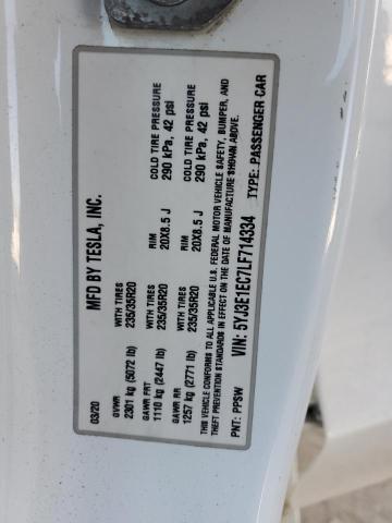 2020 TESLA MODEL 3 5YJ3E1EC7LF714334