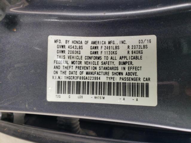 2016 HONDA ACCORD EXL 1HGCR3F89GA023994