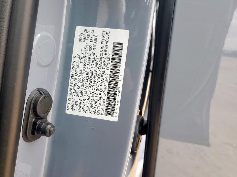 2022 HONDA PASSPORT T - 5FNYF8H69NB020412