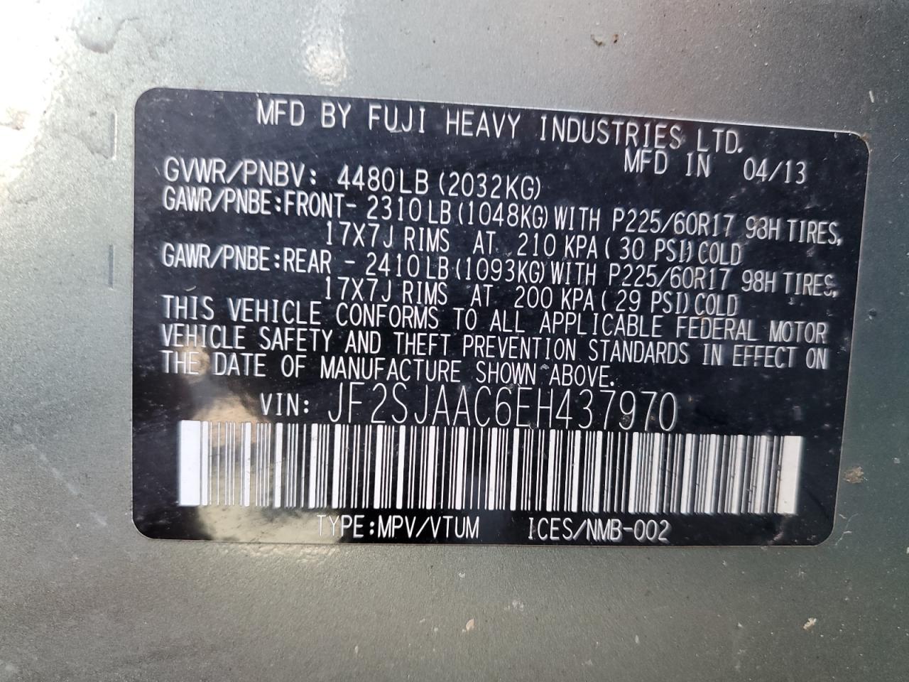 SUBARU FORESTER 2.5I