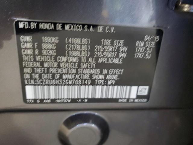 2016 HONDA HR-V LX 3CZRU6H32GM708149