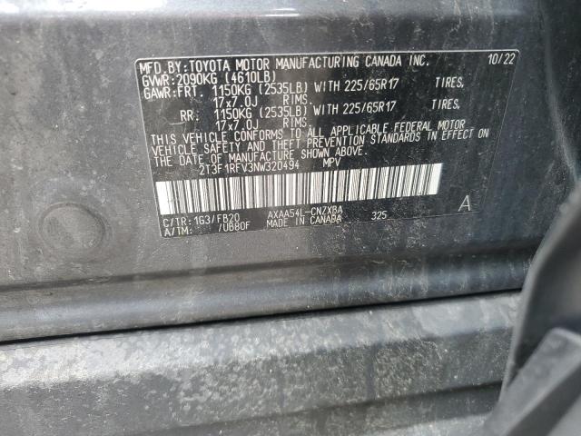 2022 TOYOTA RAV4 LE - 2T3F1RFV3NW320494
