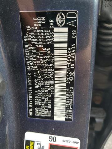 2019 TOYOTA COROLLA L - 2T1BURHE2KC129478