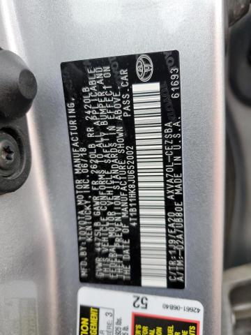 2018 TOYOTA CAMRY L - 4T1B11HK8JU652002