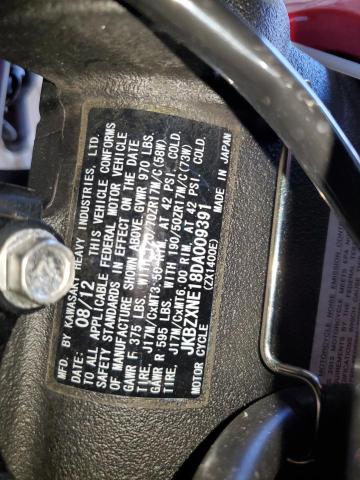 2013 KAWASAKI ZX1400 E - JKBZXNE18DA009391