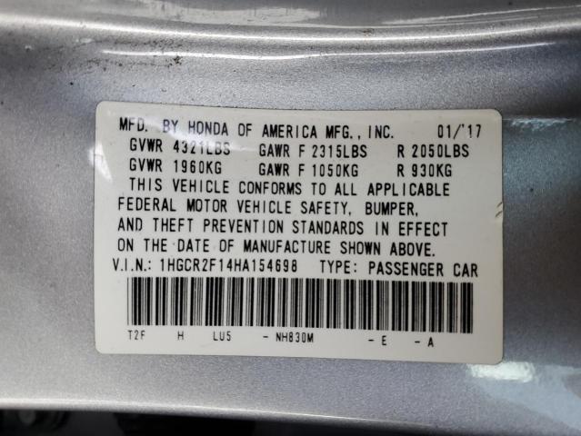 2017 HONDA ACCORD SPO 1HGCR2F14HA154698