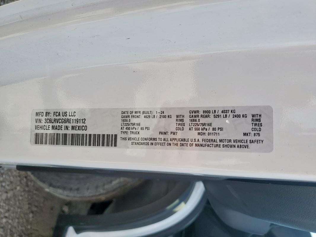 2024 RAM PROMASTER #3160282456