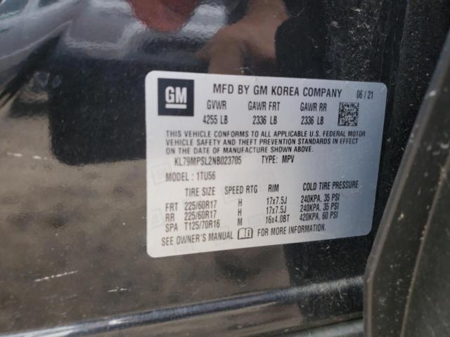2022 CHEVROLET TRAILBLAZE - KL79MPSL2NB023705