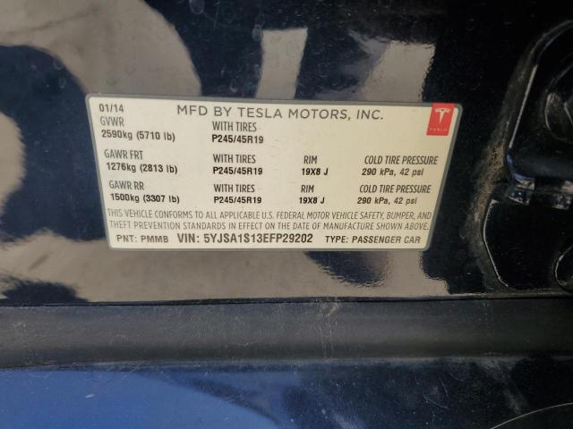2014 TESLA MODEL S - 5YJSA1S13EFP29202