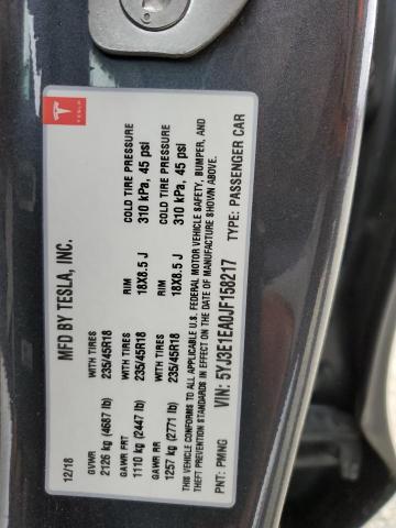 2018 TESLA MODEL 3 5YJ3E1EA0JF158217