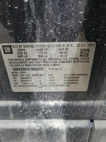 2018 CHEVROLET EQUINOX LT - 3GNAXSEV9JS543252