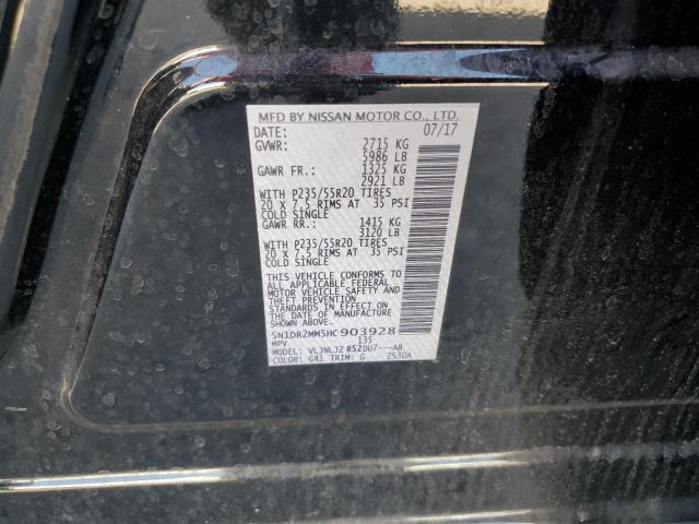 2017 NISSAN PATHFINDER - 5N1DR2MM5HC903928