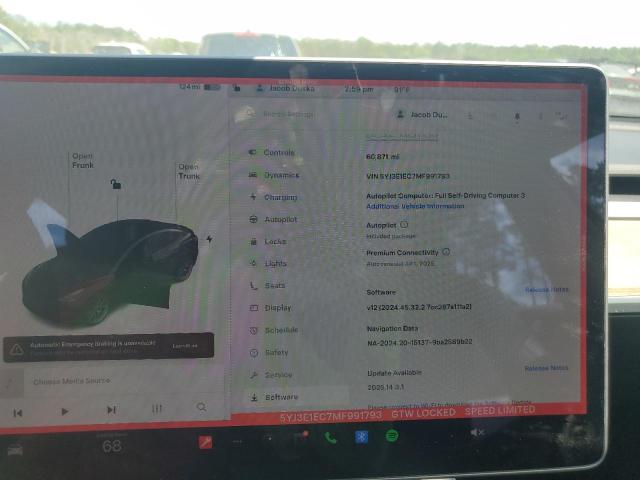 2021 TESLA MODEL 3 5YJ3E1EC7MF991793