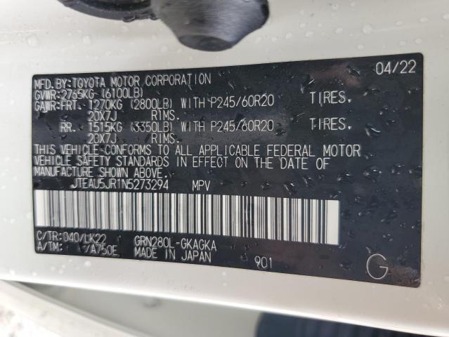 2022 TOYOTA 4RUNNER TR - JTEAU5JR1N5273294