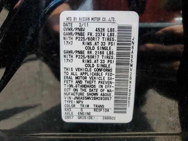 2011 NISSAN ROGUE S - JN8AS5MV2BW293857