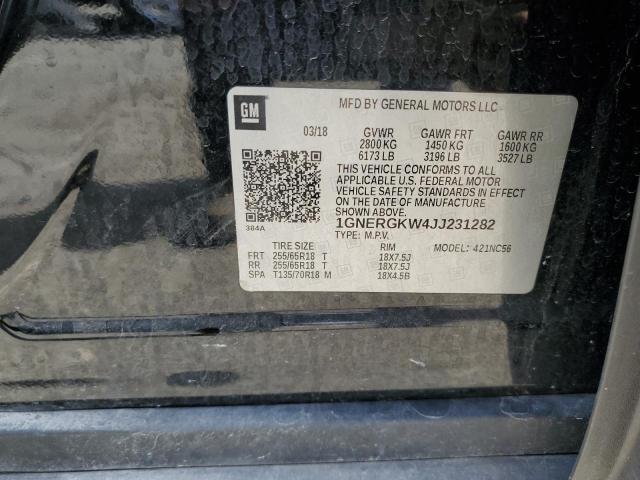 2018 CHEVROLET TRAVERSE L - 1GNERGKW4JJ231282