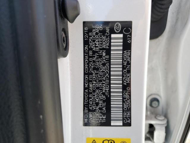 2019 LEXUS ES 300H - JTHB21B12K2026118