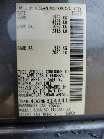 2021 NISSAN ALTIMA SR - 1N4BL4CV2MN314441