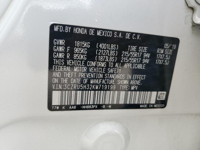 2019 HONDA HR-V LX 3CZRU5H32KM719199