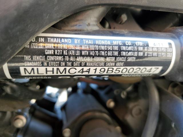 2011 HONDA CBR250 R MLHMC4119B5002047