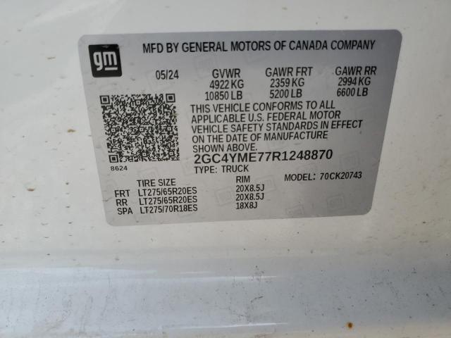 2024 CHEVROLET SILVERADO - 2GC4YME77R1248870