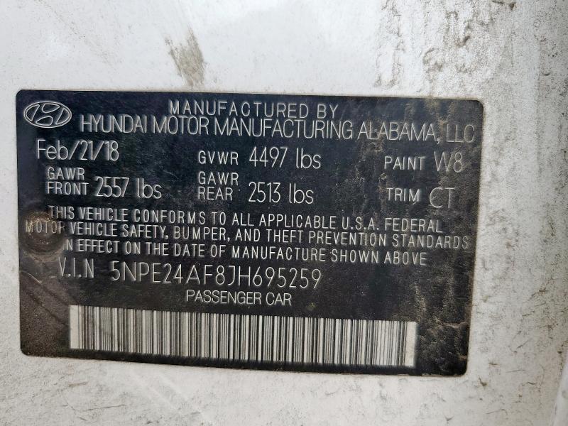 2018 HYUNDAI SONATA SE - 5NPE24AF8JH695259