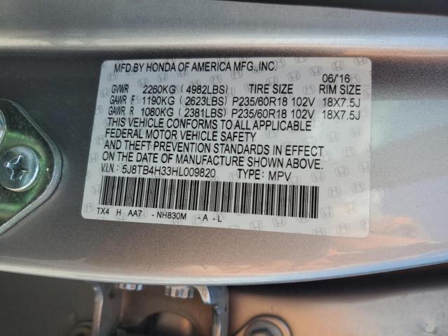 2017 ACURA RDX 5J8TB4H33HL009820
