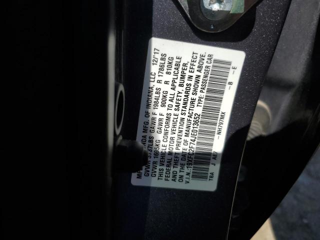 2018 HONDA CIVIC EX - 19XFC2F74JE013652